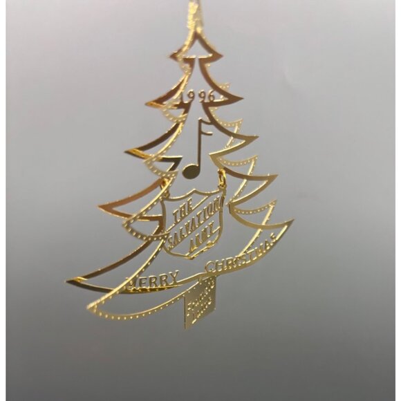 Vtg 80s 90s Gold Tone Brass Christmas Ornament Collection 10 Pc - Picture 2 of 11